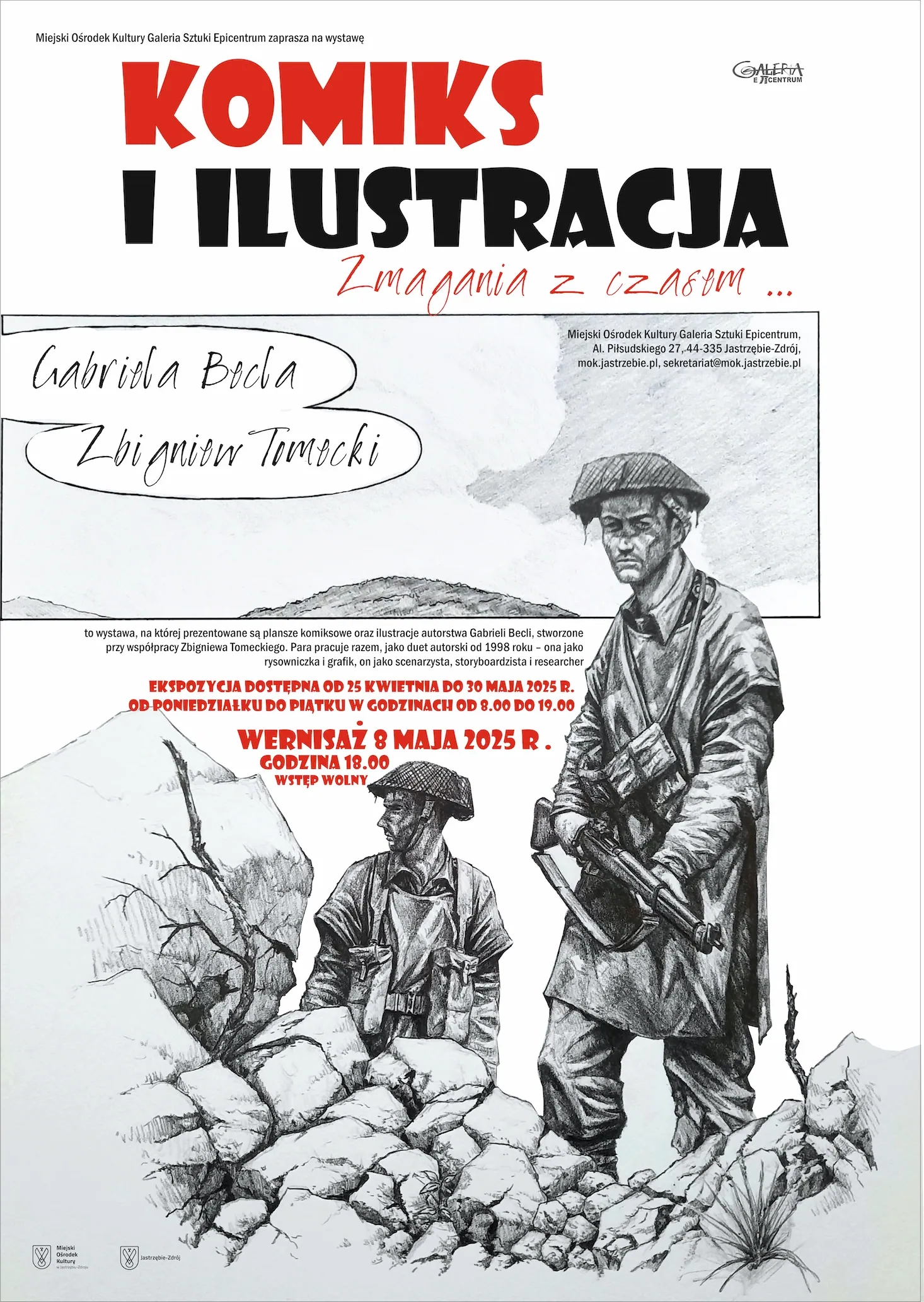 Miejski Ośrodek Kultury w Jastrzębiu Zdroju zaprasza na wystawę Komiks i ilustracja. Zmagania z czasem...