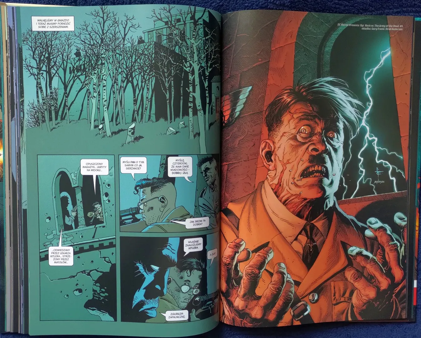 strona komiksu „Sierżant Rock i armia trupów”