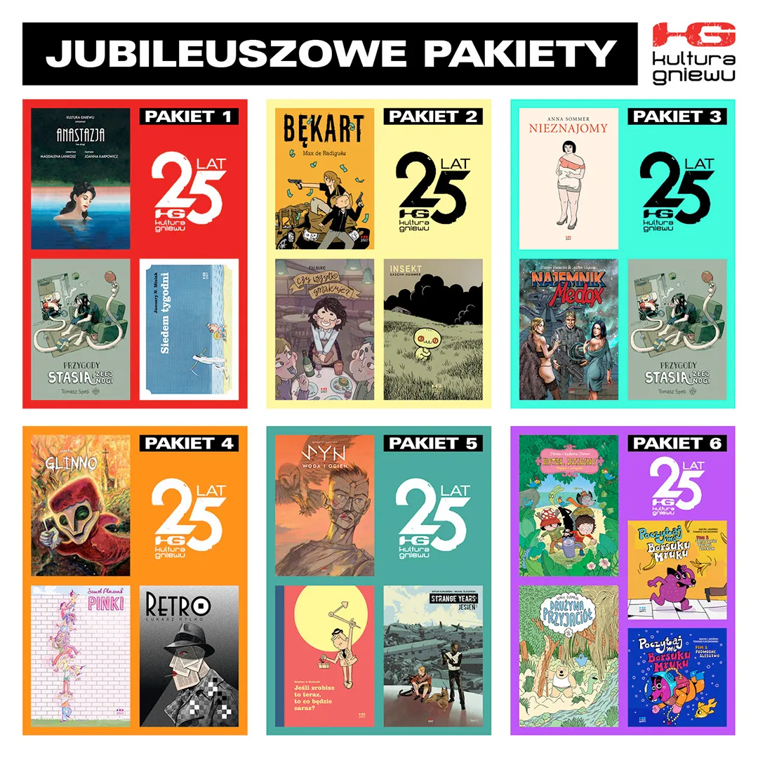 Kultura Gniewu świętuje 25-lecie. Możecie kupić niezłe komiksy w pakietach po 25 zł