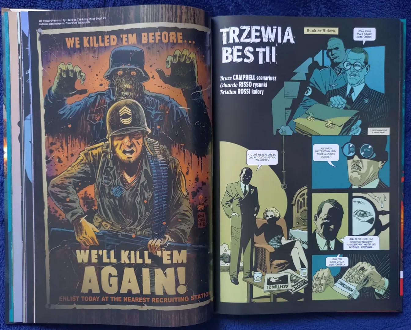 strona komiksu „Sierżant Rock i armia trupów”